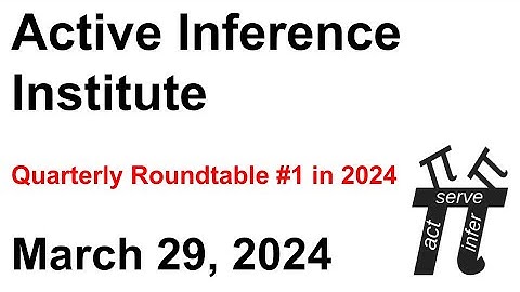 Active Inference Institute ~ 2024 Quarterly Roundtable #1