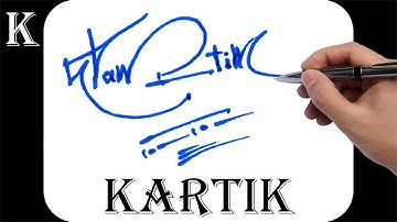 Kartik name signature design - K signature style - How to signature your name