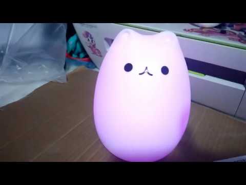 Lampara de LED en forma de gato 