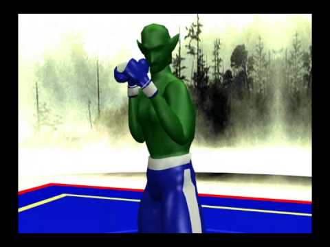 散打教學3D動畫 Part-4 - 右直拳 (Right 賴斗)