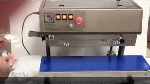 Máy hàn miệng túi đứng cho loại túi hải sản, chứa nước, máy dán miệng túi nilon - LH 0962.701.628