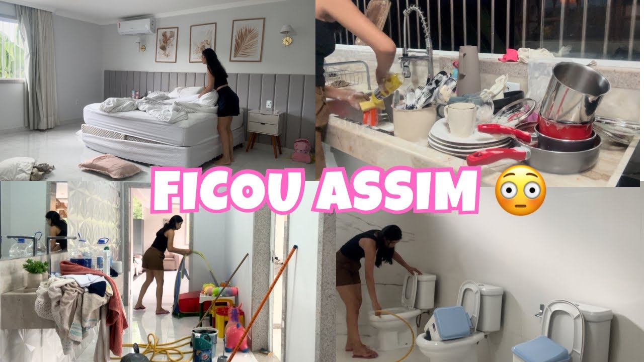 Depois do fim de semana… a casa ficou assim 😅 | Limpeza real