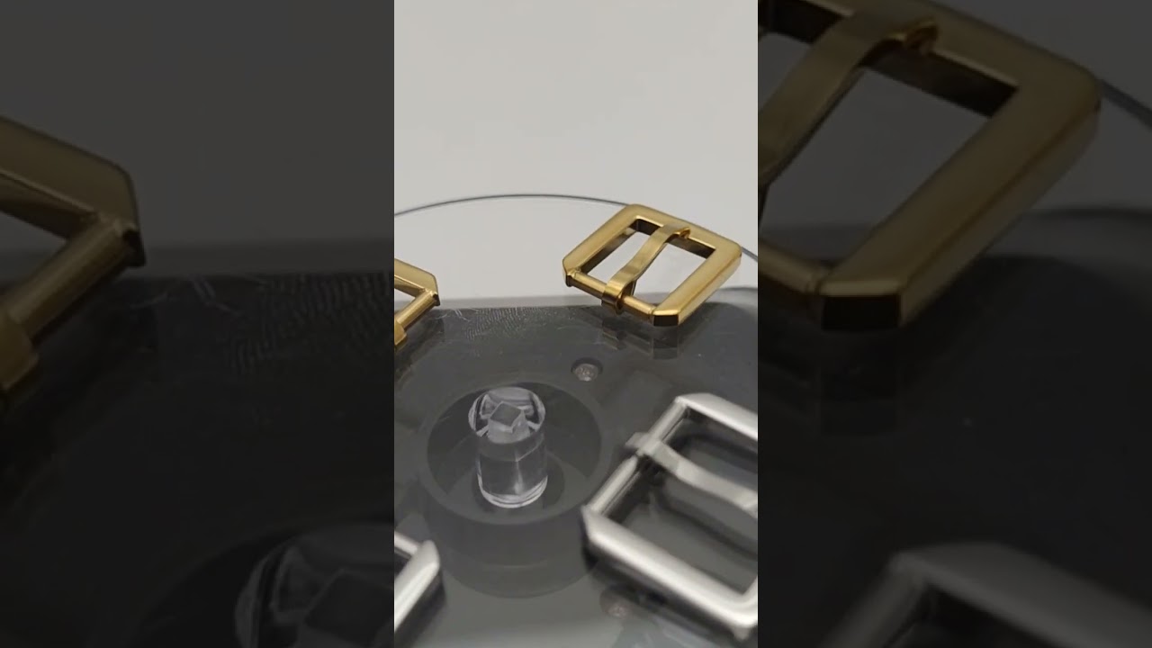 Stainless steel pin buckles in polised gold and silver