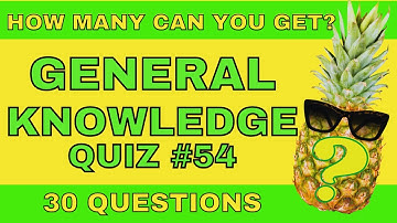 General Knowledge Quiz #54: Trivia Fun: Multiple Choice: Pub Quiz Challenge.