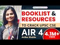 Booklist for UPSC CSE/ IAS Preparation 2018 by UPSC Topper AIR 4 Artika Shukla