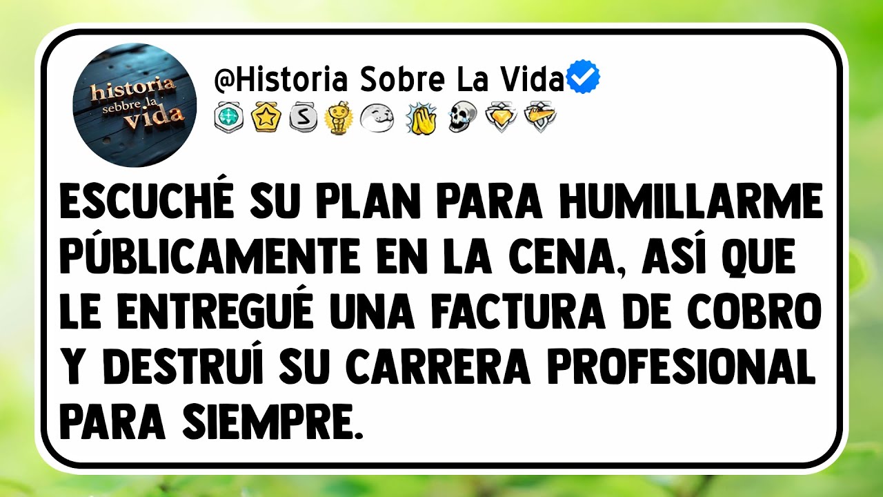 Escuché su plan para humillarme públicamente en la cena, así que le entregué una factura de cobro...