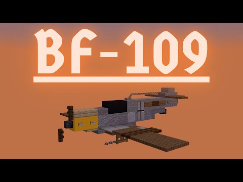 Minecraft: How to build a Fighter Plane in Minecraft (BF-109) Minecraft Fighter Plane Tutorial