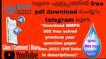 MMPH 002 dec.2023 free solved previous year question paper pdf links in descriptions