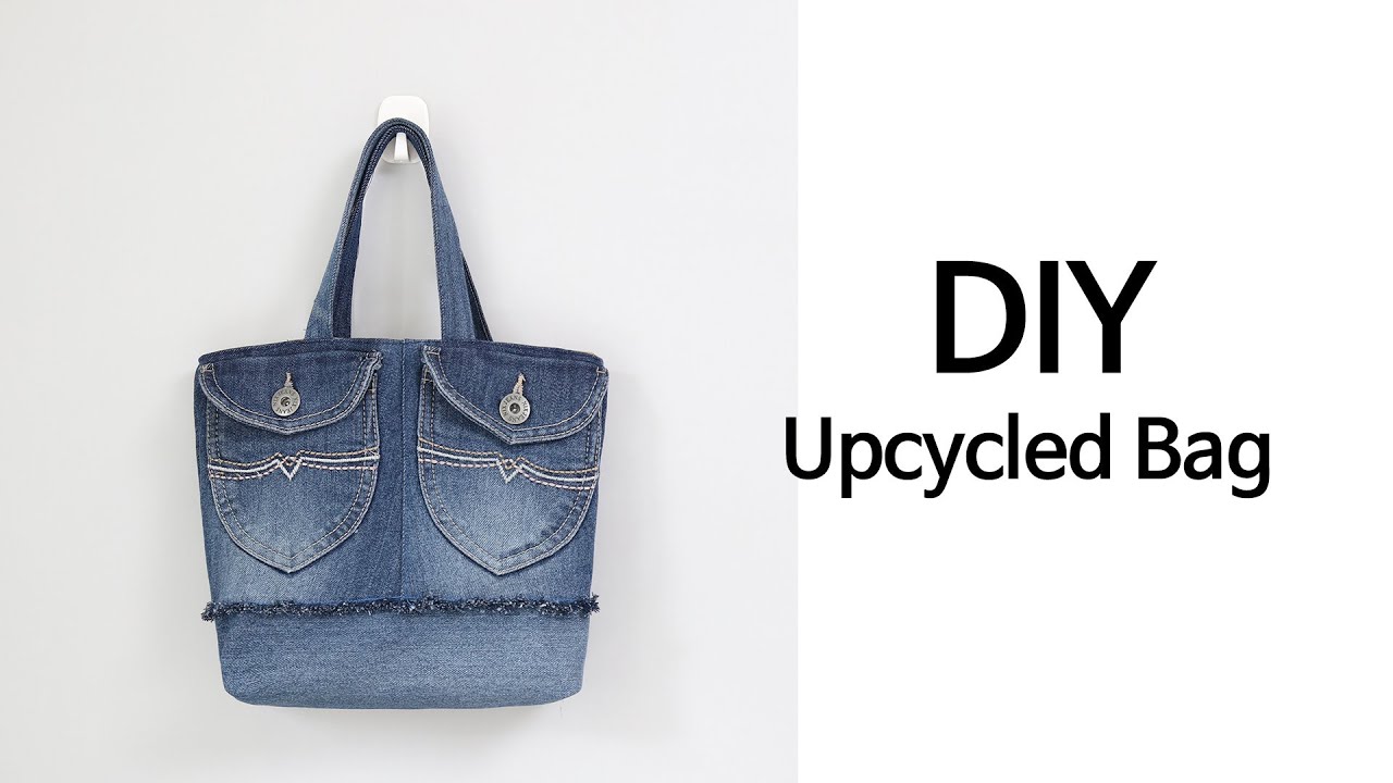 DIY denim bag, upcycled denim, Y2k baguette bag pattern, sewing pattern