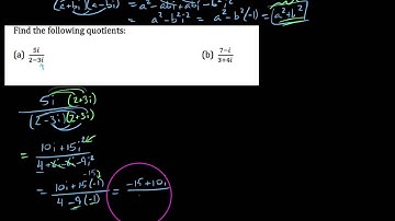 Trg 8.1.5, Dividing Complex Numbers in Standard Form
