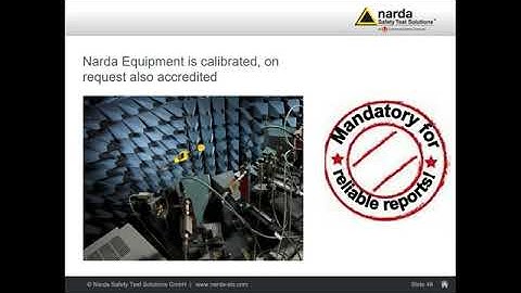 Narda - RF Safety Fieldstrength meters calibration EMF