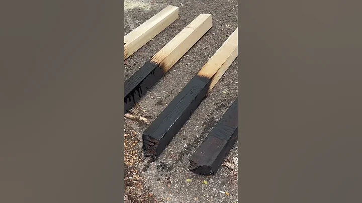 Preserving Wood with Fire, Diesel, and Used Oil #shorts #diy #construction #outdoors #woodworking