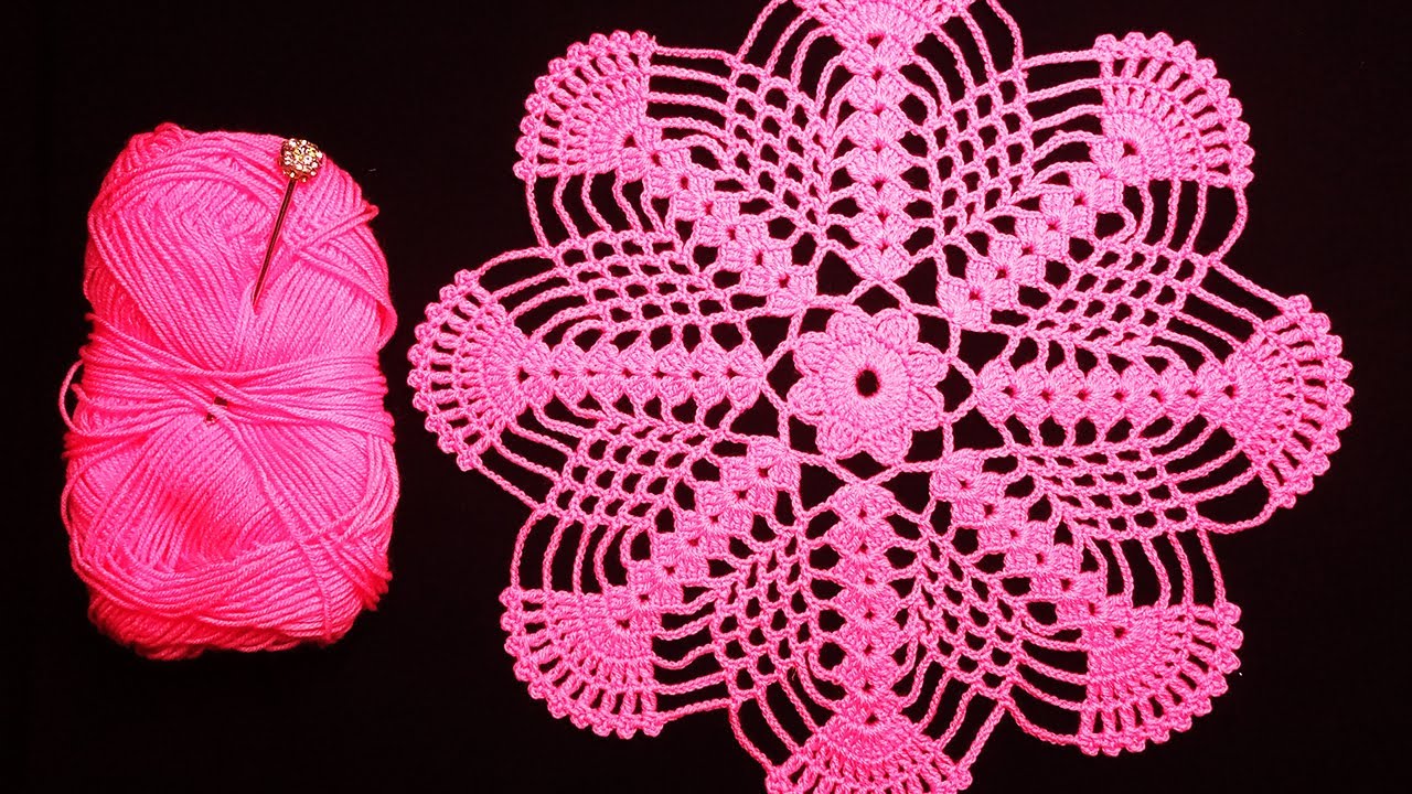 Crochet Design ( Thalposh / Table Cloth / Placemat / Doily ) in Hindi & Urdu - Woolen Craft #109