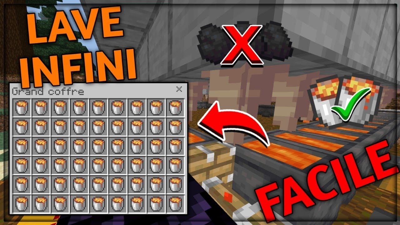 USINE À LAVE AUTOMATIQUE SIMPLE sur Minecraft 1.19 - YouTube