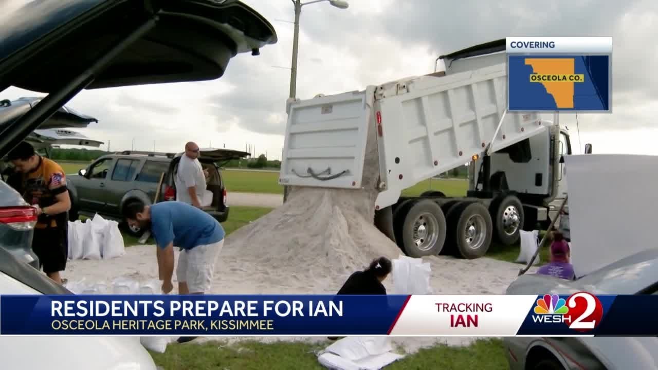 Osceola County residents picking up sandbags, stocking up on