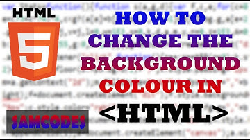 How to change the background colour in HTML