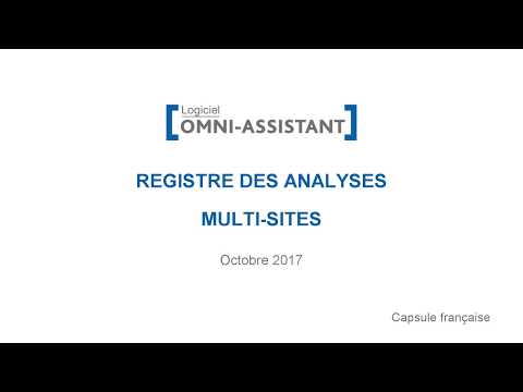Omni-Assistant - M13 - Répertoire Des Analyses (Registres des Analyses & Multi-Sites) - v.9.11.20