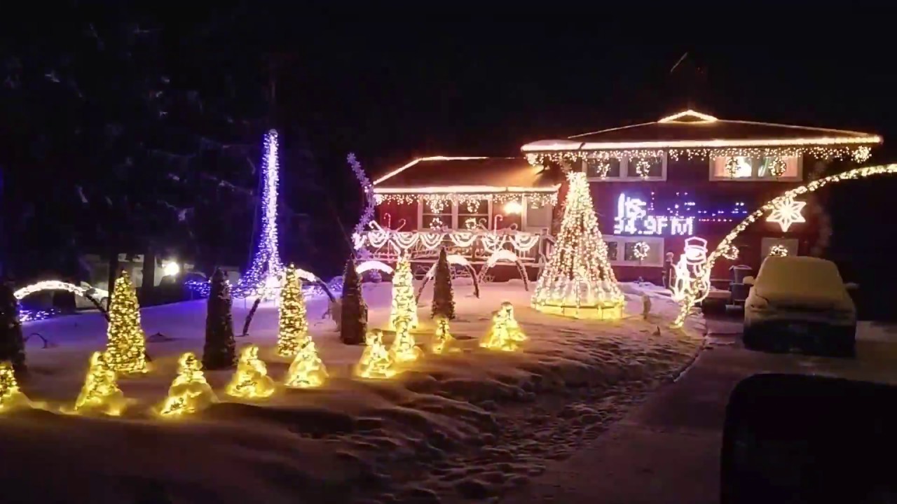 2016 Snowy Christmas Light Setup! YouTube