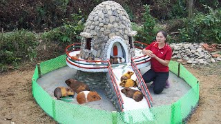 Building Beautiful Mini Castle For Guinea Pigs, Technique Build House To Raise Guinea Pigs