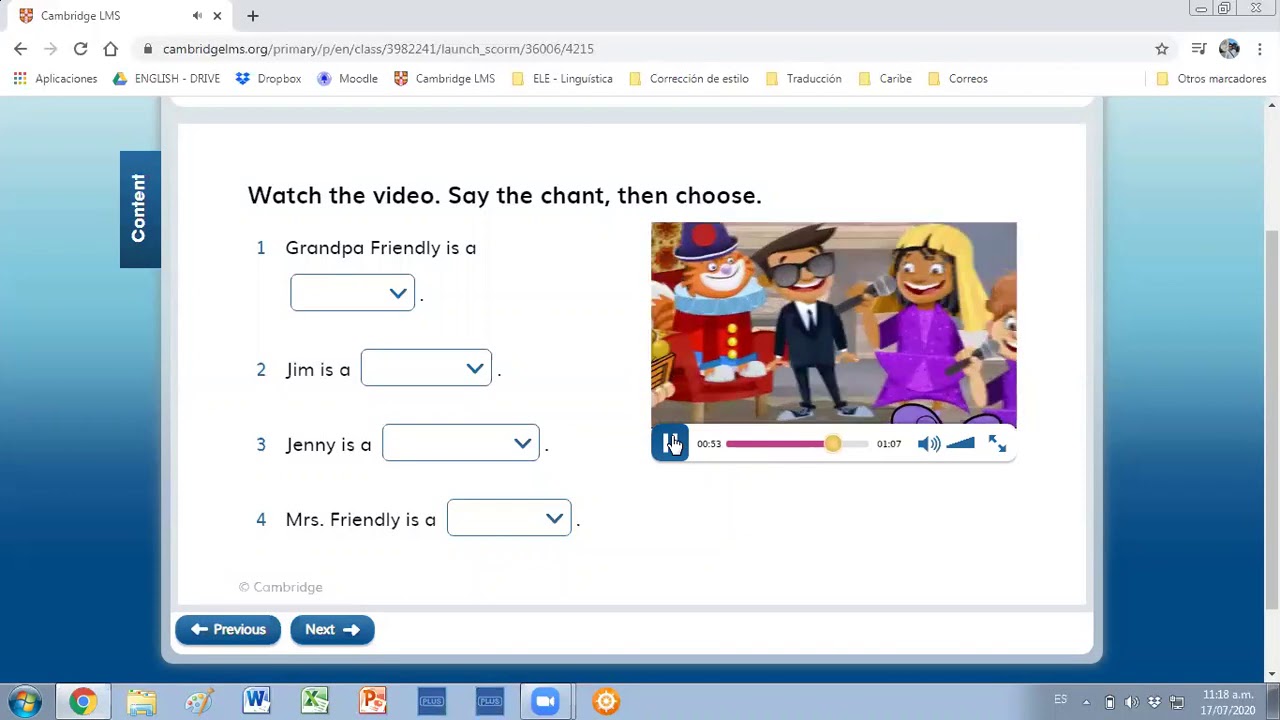 ENGLISH CLASS 2C Friday, July 17th - YouTube