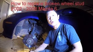 How to remove and install wheel studs on 2002 - 2008 Mazda6