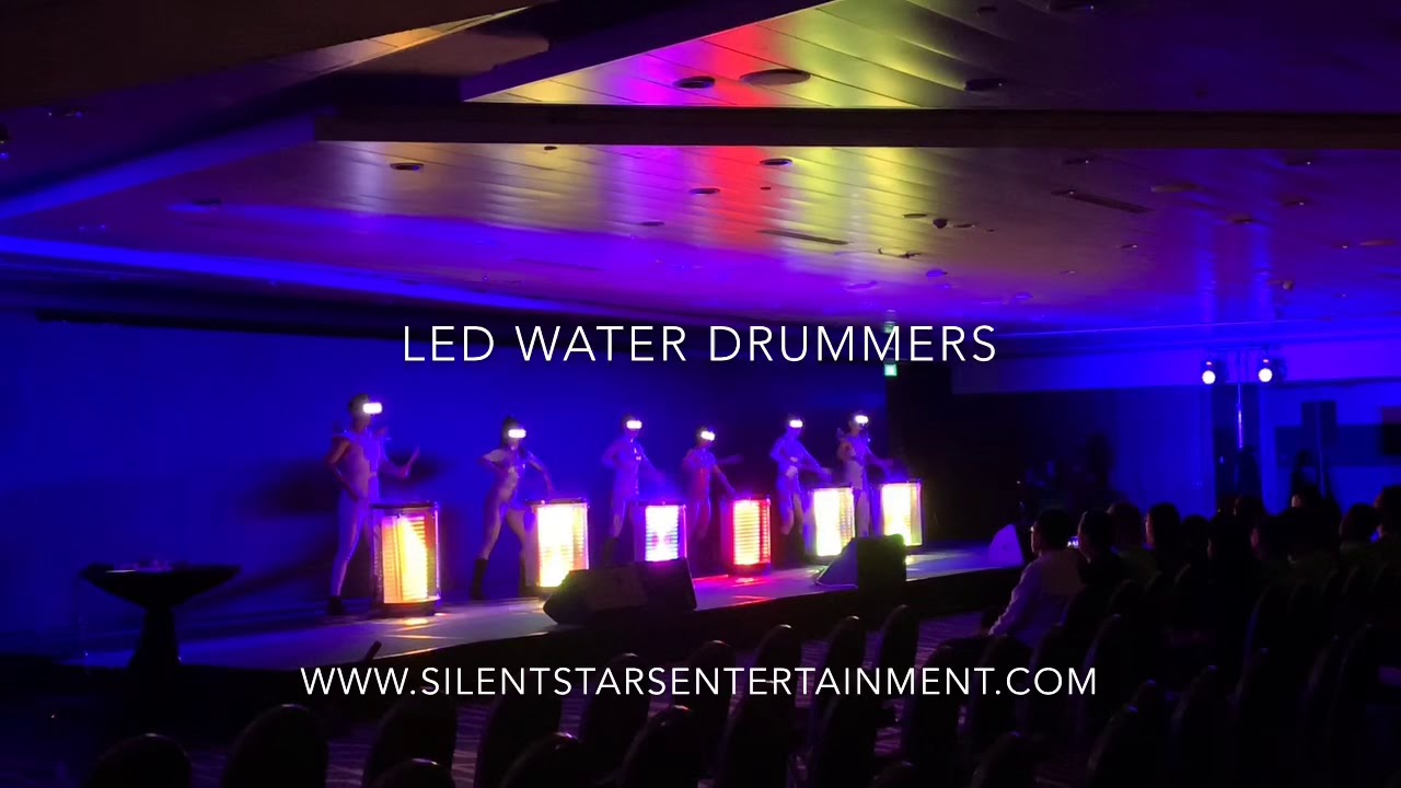 LED Water Drummers Singapore YouTube