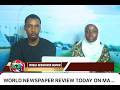 WORLD NEWSPAPER REVIEW TODAY ON MAJO TELEVISION NETWORK