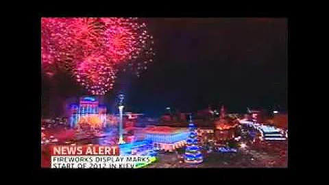 Kiev, Ukraine New Year 2012 Fireworks BBC (HQ)