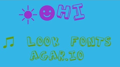 Agar.io Fonts IOS AND ANDROID