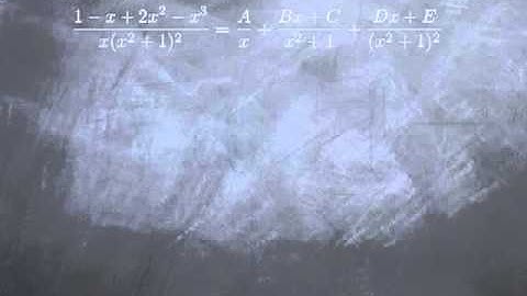 M6-6: partial fractions with repeated irreducible quadratic terms (part I)