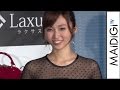 吉木りさ「セクシーさがアップ」 光沢感あるシースルー黒ワンピで魅了 「ラクサス エックス」記者発表会1
