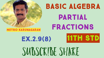 11th Std Maths Ex.2.9(8) Resolve into partial fractions (x^3+2x+1)/(x^2+5x+6)