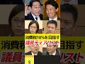 消費税18%を目指している議員ティアリスト!