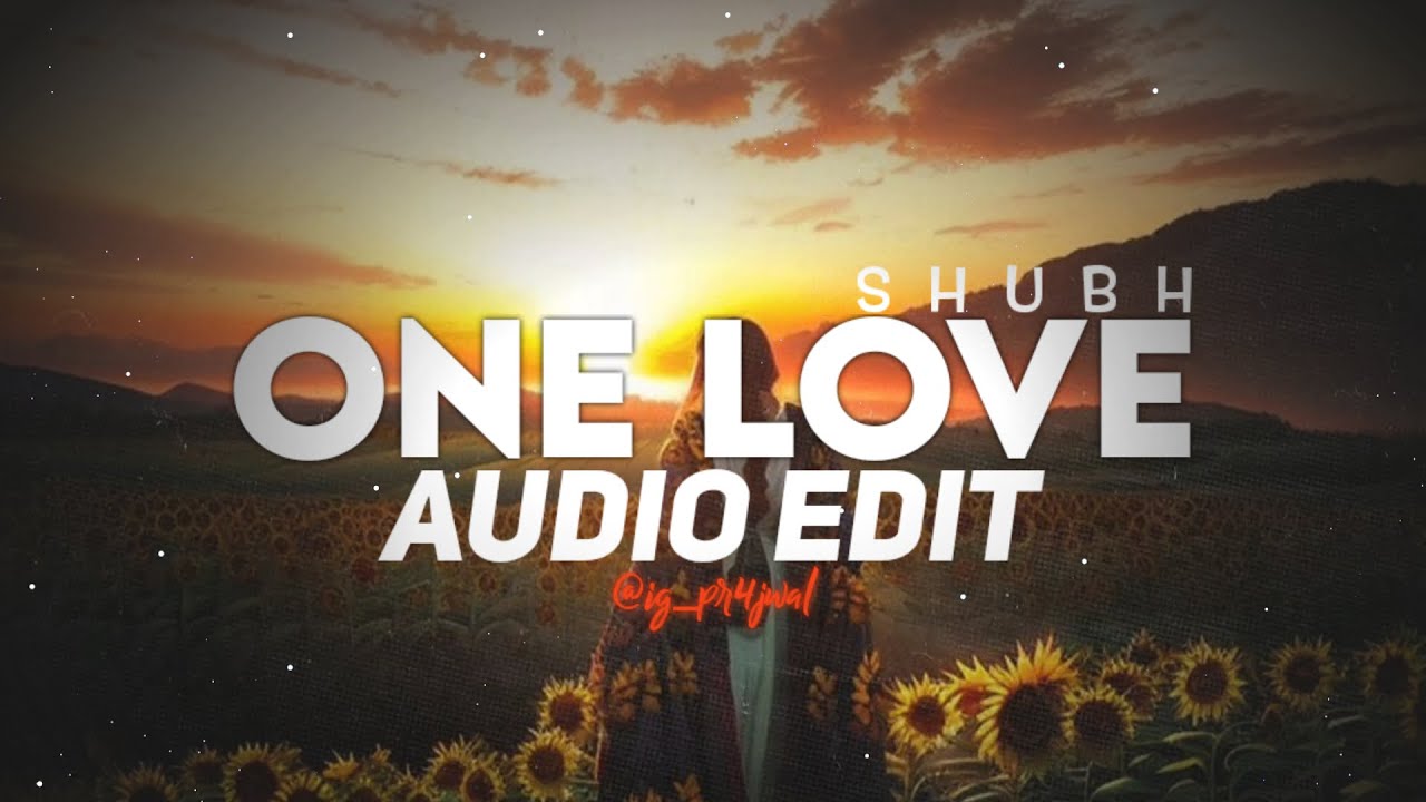ONE LOVE   SHUBH edit audio