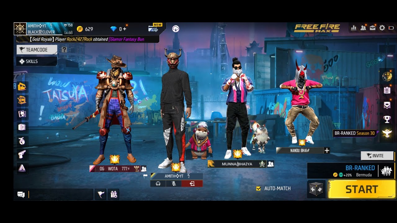 New Season Br Ranked 30 Road To Top 1 Grandmaster #FREEFIRELIVE # ...