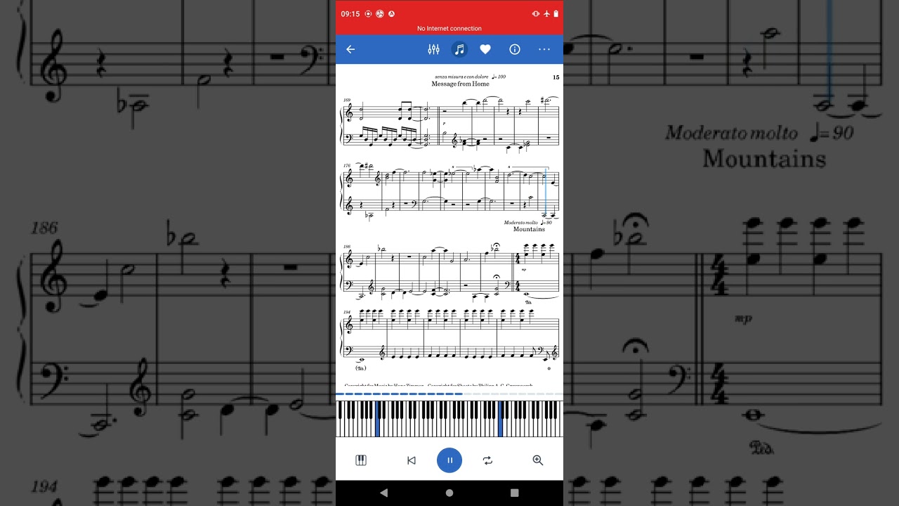 Interstellar Suite from the Motion Picture, Hans Zimmer, piano song sheet