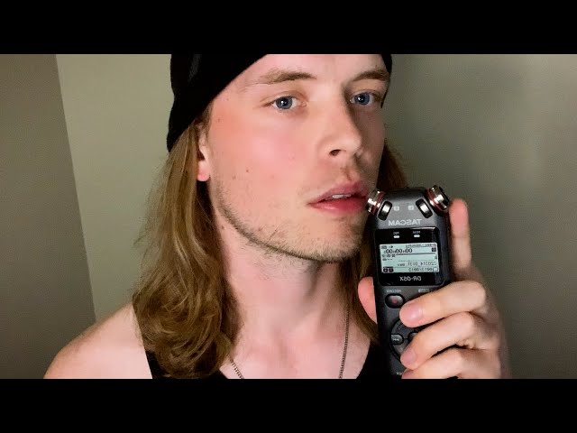 ASMR DEEP EAR WHISPERING (up close, ear to ear, mouth sounds) TASCAM