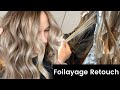 Foilayage balayage retouch  and color melt technique   pearl blonde tutorial