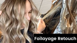 Foilayage (balayage) Retouch AND color melt Technique - PEARL BLONDE tutorial