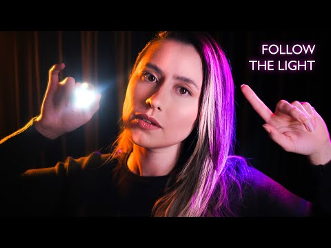 FOLLOW THE LIGHT ASMR 🔦 light triggers, mouth sounds, and soft-spoken. ASMR 1 hour for sleep.