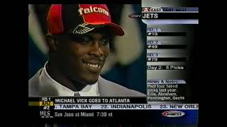 Celebrity 2001 NFL Draft part 1 on ESPN with Chris Berman and Mel Kiper. Drew Brees, Michael Vick, Tomlinson Profile