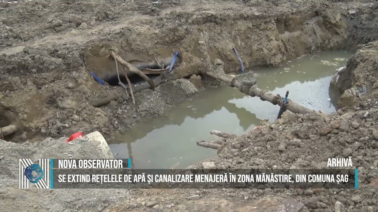Se extind rețelele de apă și canalizare menajeră în zona Mănăstire, din comuna Șag