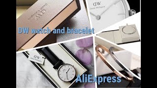 DW часы и браслет с АлиЭкспресс♥бренд♥ Daniel Wellington watch and bracelet♥copy AliExpress