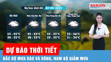 Dự báo thời tiết 7-5: Bắc Bộ tiếp tục có mưa rào và dông vào chiều tối, Nam Bộ giảm mưa
