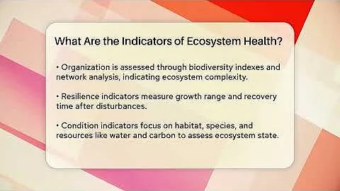 What Are the Indicators of Ecosystem Health? - Ecosystem Essentials
