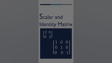 Scalar and Identity Matrix ✔️| Types of Matrices | Matrix | #shorts #matrix #mathuniverse28