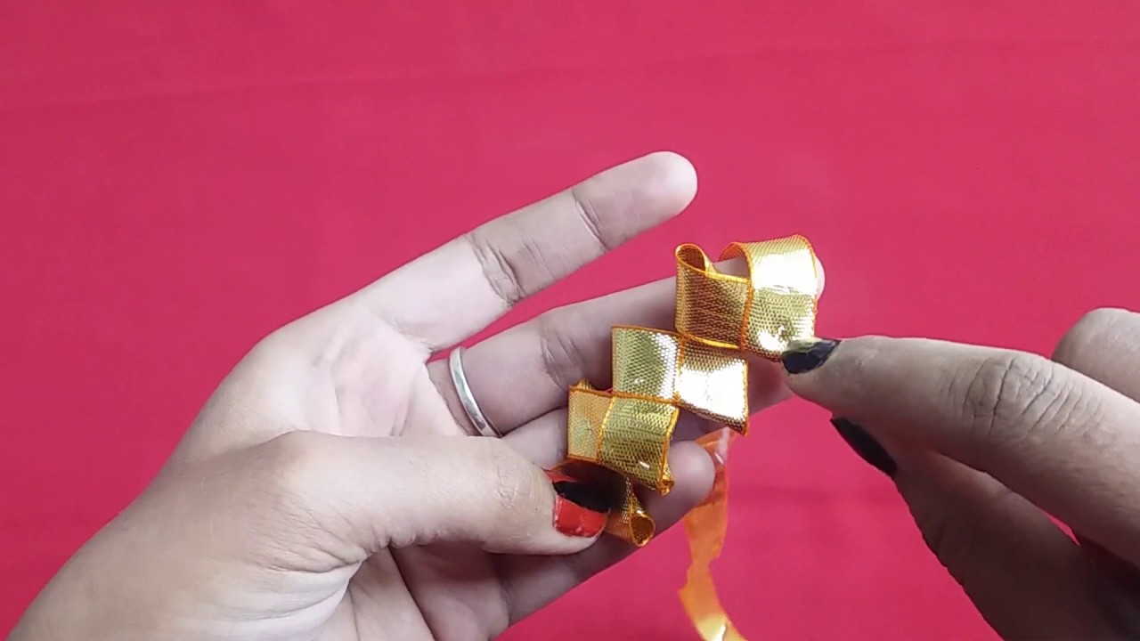 How to make gota lace/how to make gota bijiya lace /how to make gota dhank lace/गौटे की लैस बनाए घर