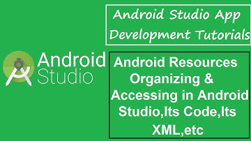 Android Studio Tutorials - 7 - Android Resources Organizing and Accessing