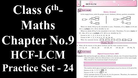 Class 6-Maths-Chapter-9 HCF - LCM Practice Set -24 by #Maqsood Shaikh