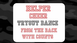 Tryout dance from the back with counts 25-26
